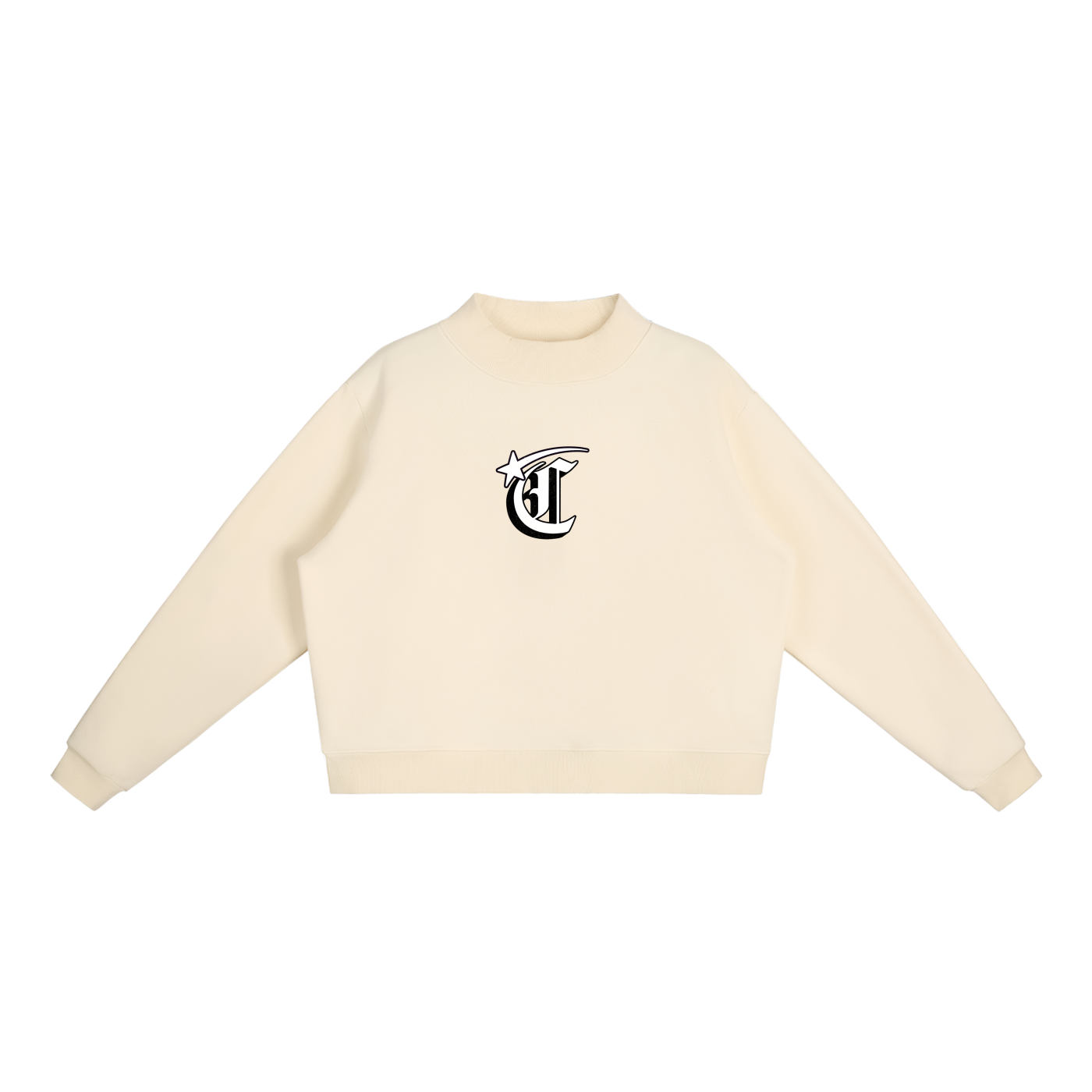 Concentrate Streetwear - Starry Sea - 350gsm Essential Fleece Mock-Neck Crew Sweatshirt