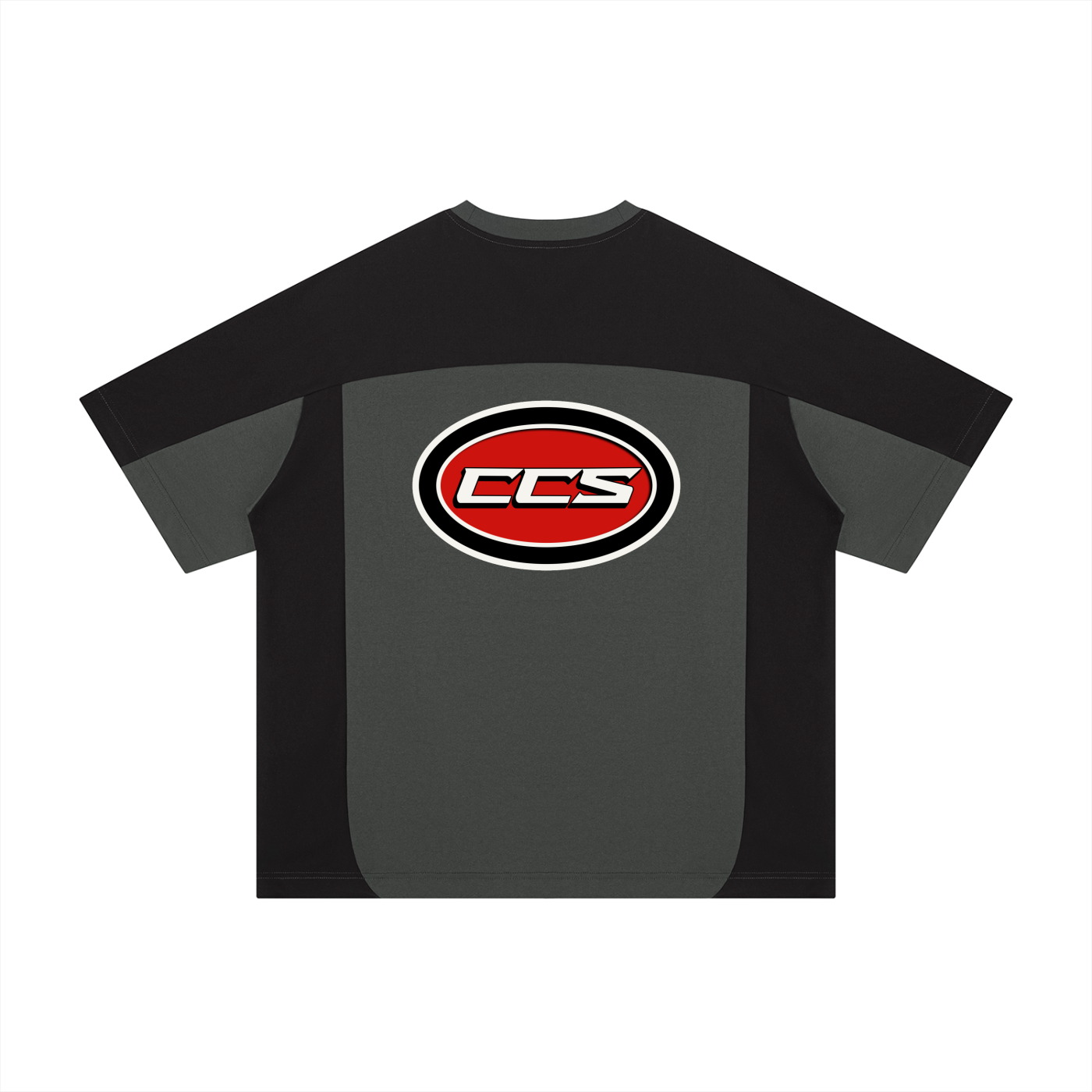 Concentrate Streetwear - Red Cent CCS - 200gsm Unisex Color Block Loose T-Shirt
