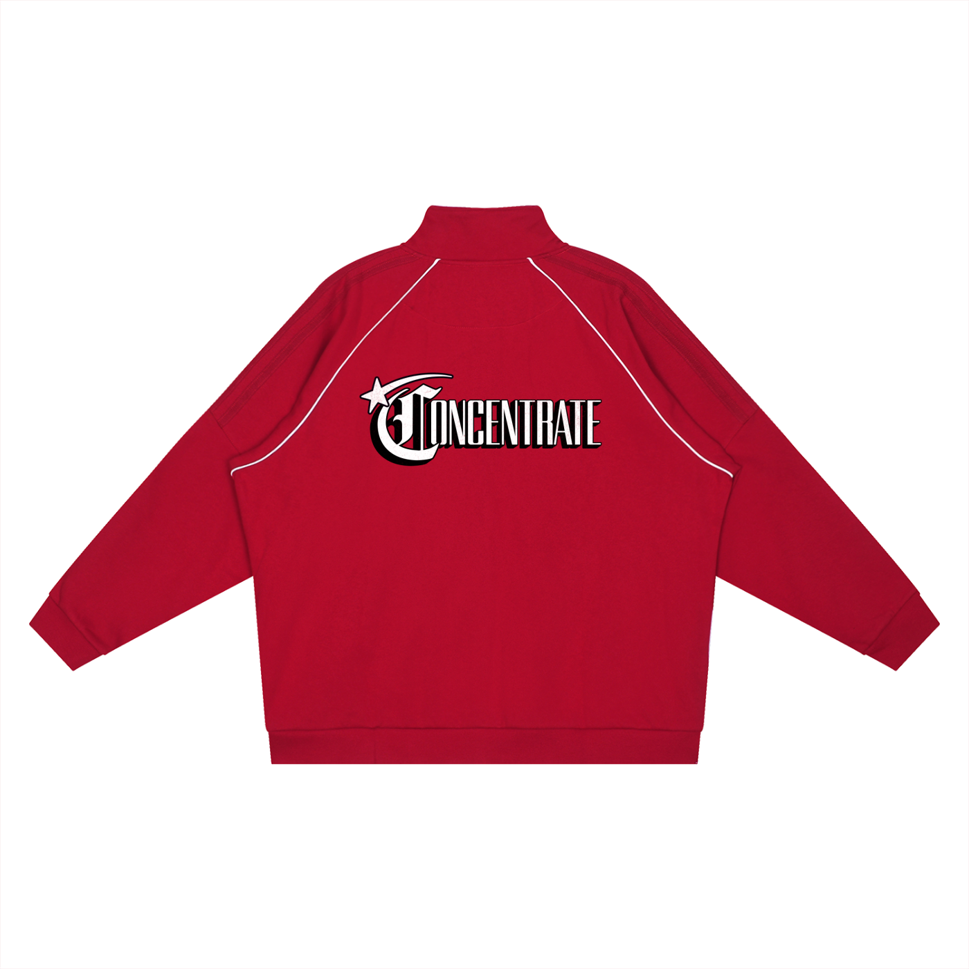 Concentrate Streetwear - Starry Sea - 365gsm Reflection Striped Raglan Sleeve  Jacket