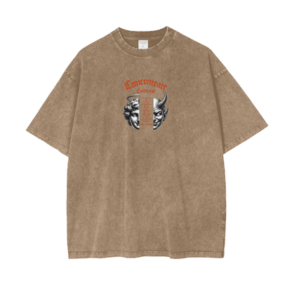 Concentrate - The Battle - Acid Wash 250 GSM - Oversize T-Shirt - Set