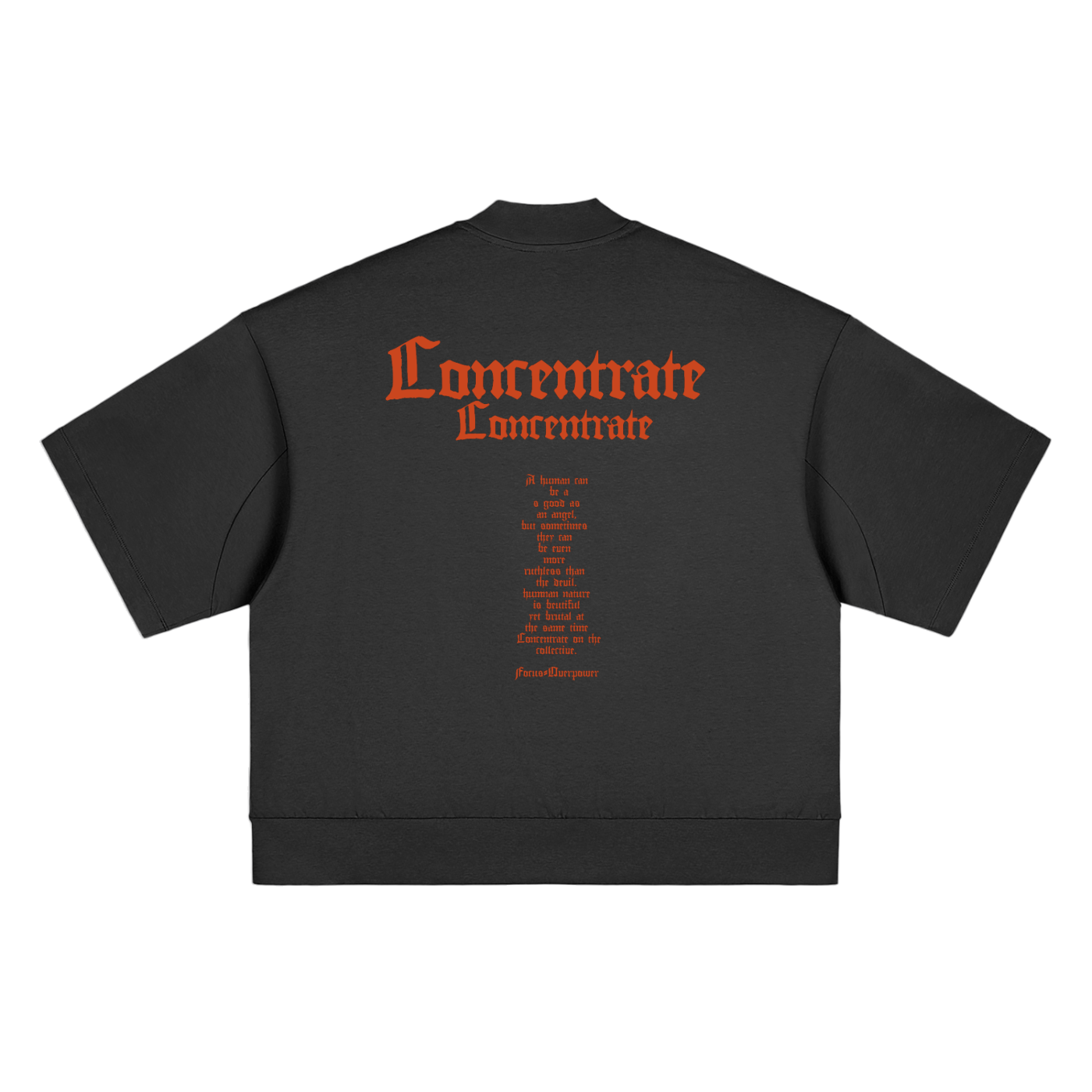 Concentrate Streetwear - The Prayer - 305gsm Heavyweight Oversized Mock Neck T-shirt
