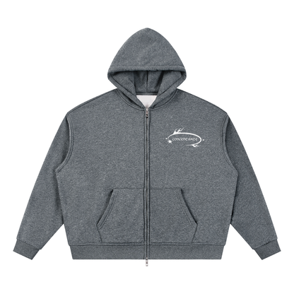 Concentrate Streetwear - WL - 360gsm Unisex Sparkles Full Zip Boxy Hoodie