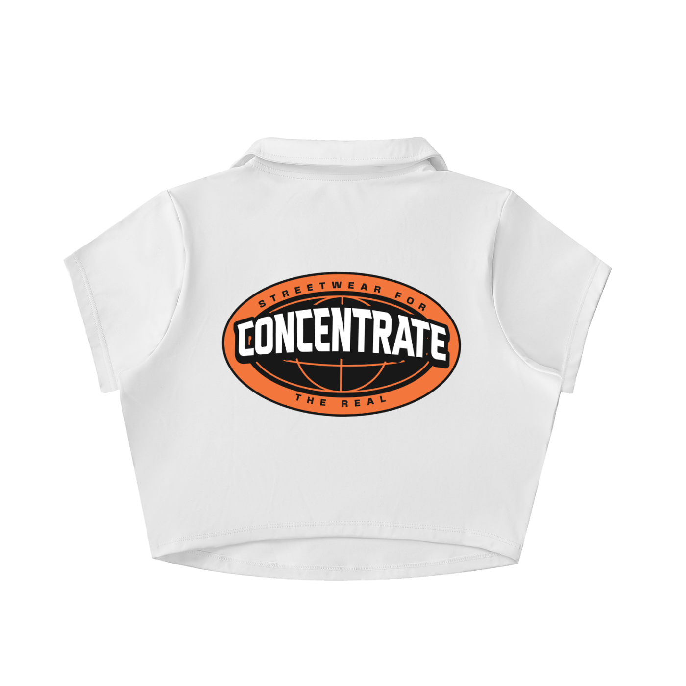 Concentrate Streetwear - The Real - 210gsm V-Neck Lapel Crop Top