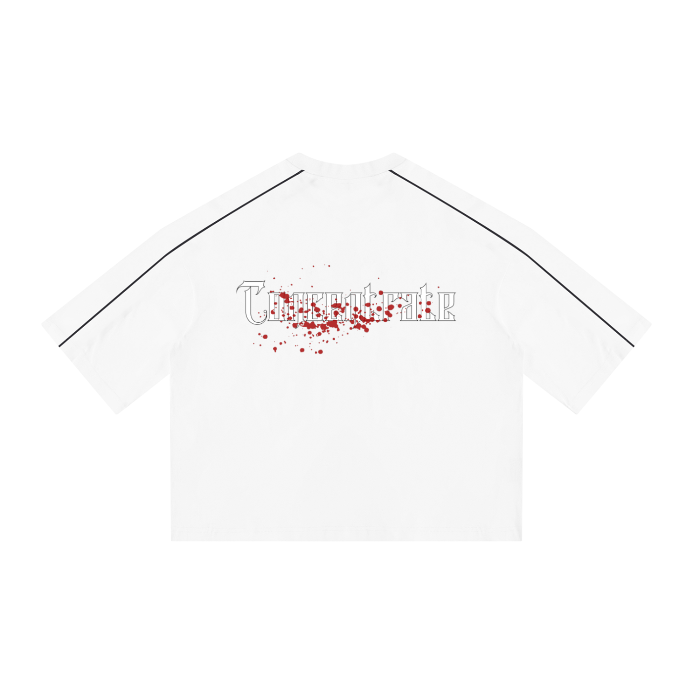 Concentrate Streetwear - Splatter - 276gsm Unisex Heavyweight Boxy Piping T-Shirt