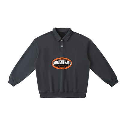 Concentrate StreetweThe Real - 380gsm Heavyweight Polo-Collar Sweatshirtar-