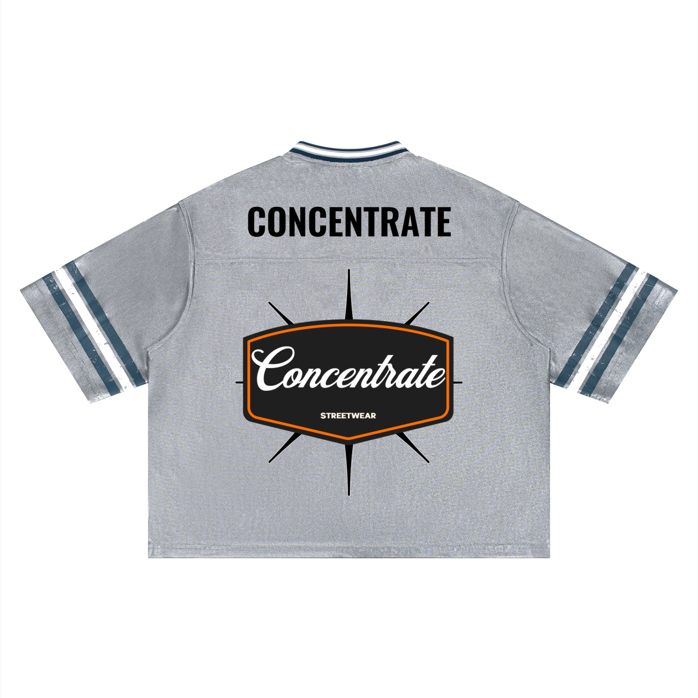 Concentrate Streetwear - 	Pure Emblem - 175gsm Unisex Boxy Striped Soccer Jersey