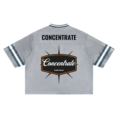 Concentrate Streetwear - 	Pure Emblem - 175gsm Unisex Boxy Striped Soccer Jersey