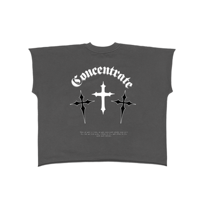 Concentrate Streetwear - Crossed - 280gsm Raw Edge Boxy Non-Shrink T-Shirt
