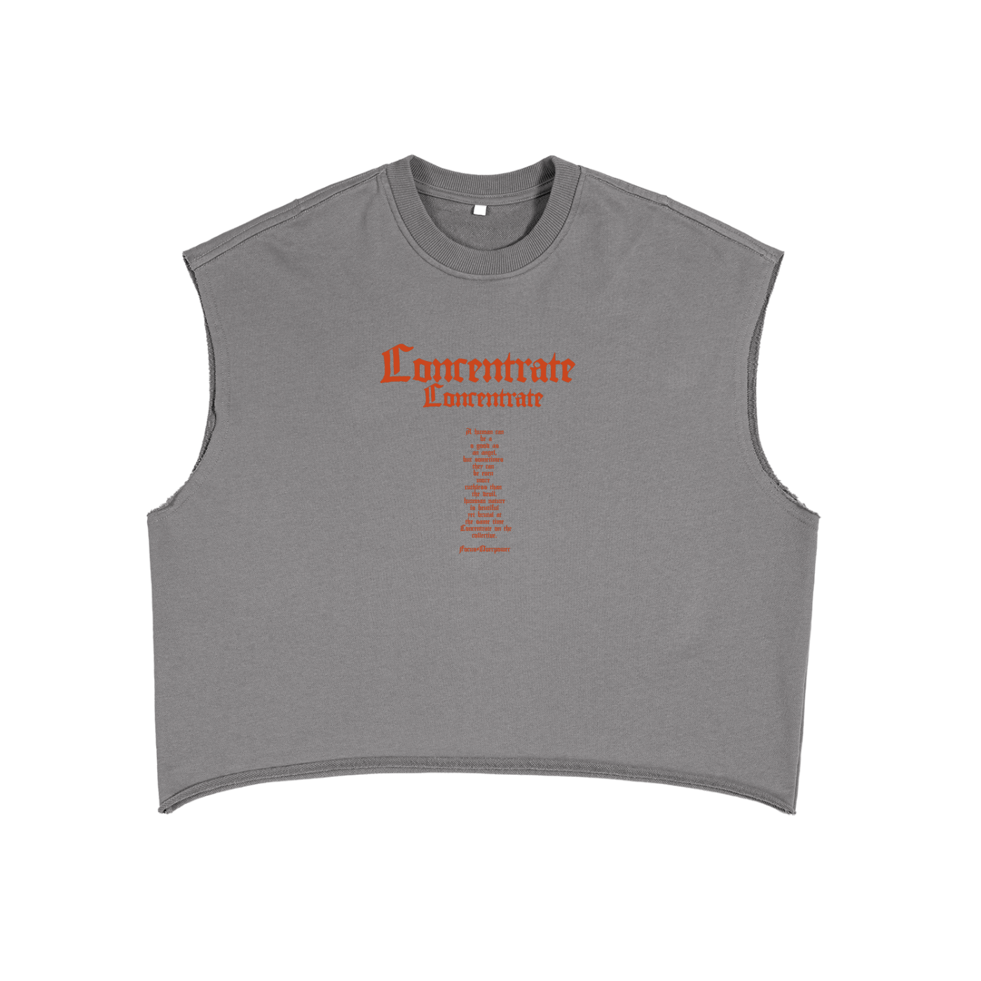 Concentrate Streetwear - The Prayer - 340gsm French Terry Boxy Tank Top
