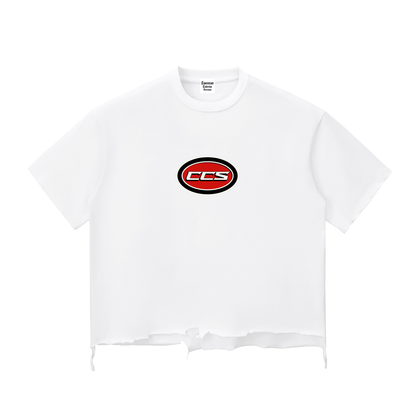 Concentrate Streetwear - Red Cent CCs - 340gsm Snow Wash Raw-Hem Boxy T-shirt