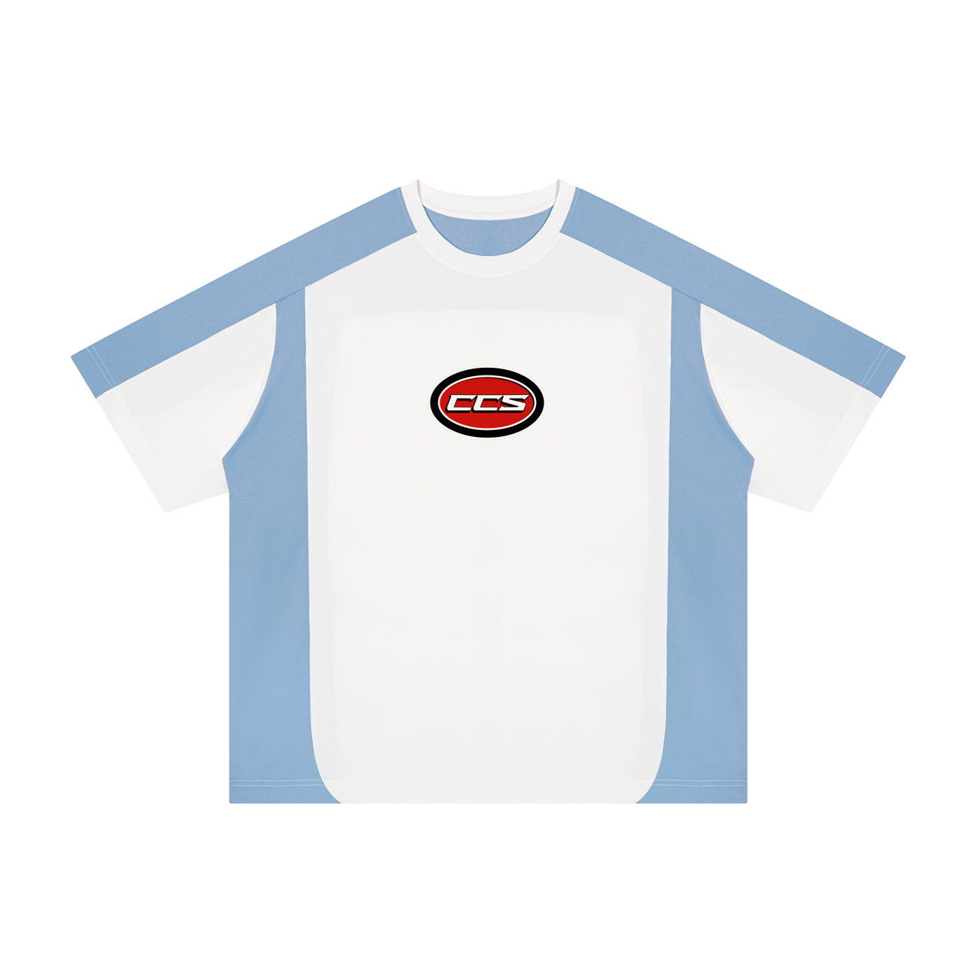 Concentrate Streetwear - Red Cent CCS - 200gsm Unisex Color Block Loose T-Shirt