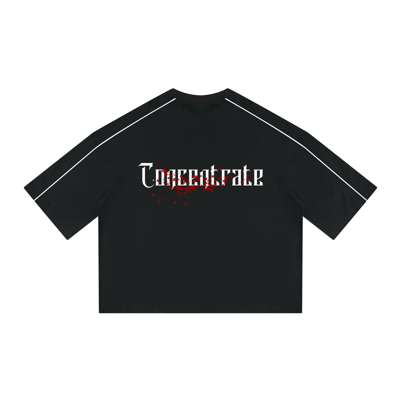 Concentrate Streetwear - Splatter - 276gsm Unisex Heavyweight Boxy Piping T-Shirt