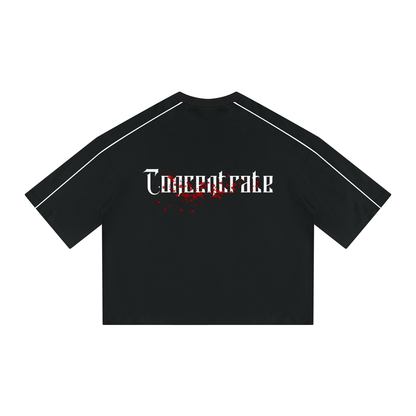 Concentrate Streetwear - Splatter - 276gsm Unisex Heavyweight Boxy Piping T-Shirt