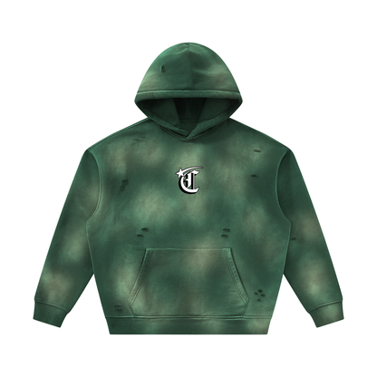 Concentrate Streetwear - Starry - 350gsm Unisex Sunfade Frayed Fleece Hoodie