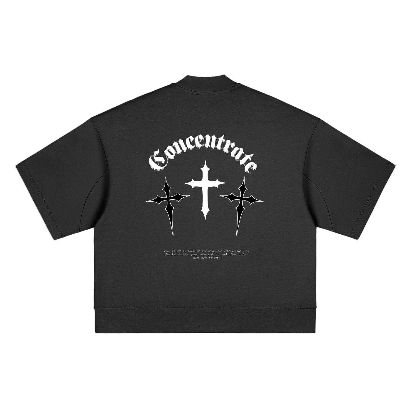 Concentrate Streetwear - Crossed - 305gsm Massive Heavyweight Oversized Mock Neck T-shirt