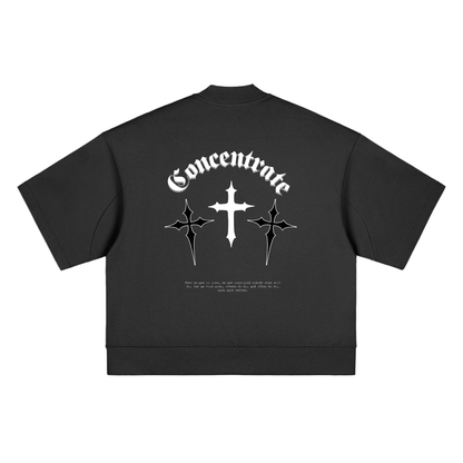 Concentrate Streetwear - Crossed - 305gsm Massive Heavyweight Oversized Mock Neck T-shirt
