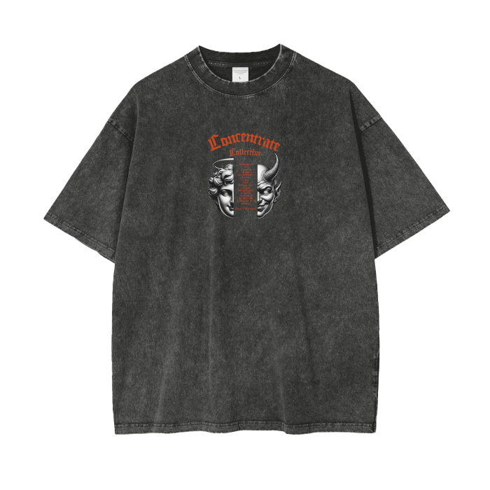 Concentrate - The Battle - Acid Wash 250 GSM - Oversize T-Shirt - Set