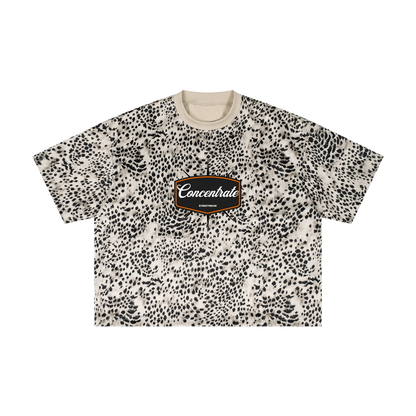 Concentrate Streetwear - 	Pure Emblem - 240gsm Unisex Leopard Print Boxy T-Shirt