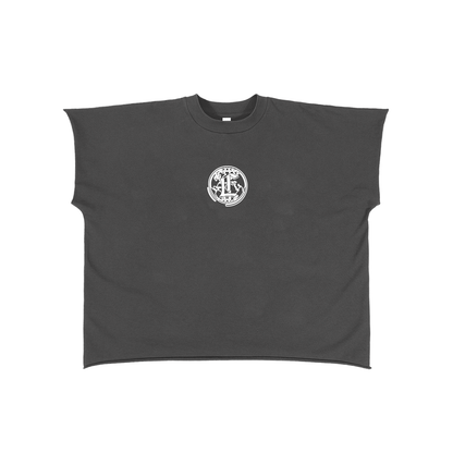 Concentrate Streetwear - CCS - 280gsm Raw Edge Boxy None Sleeve T-Shirt