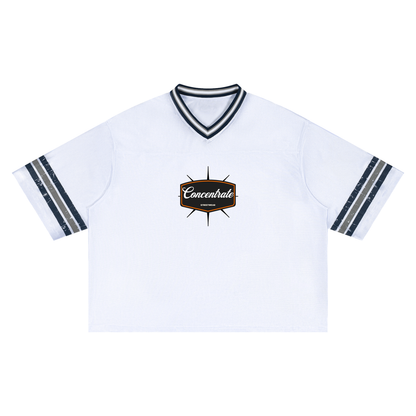 Concentrate Streetwear - 	Pure Emblem - 175gsm Unisex Boxy Striped Soccer Jersey