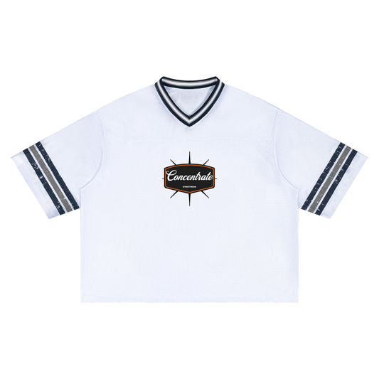Concentrate Streetwear - 	Pure Emblem - 175gsm Unisex Boxy Striped Soccer Jersey