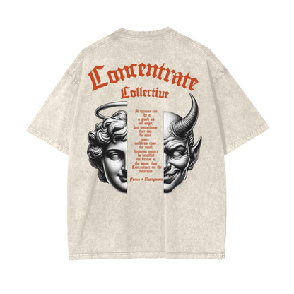 Concentrate - The Battle - Acid Wash 250 GSM - Oversize T-Shirt - Set