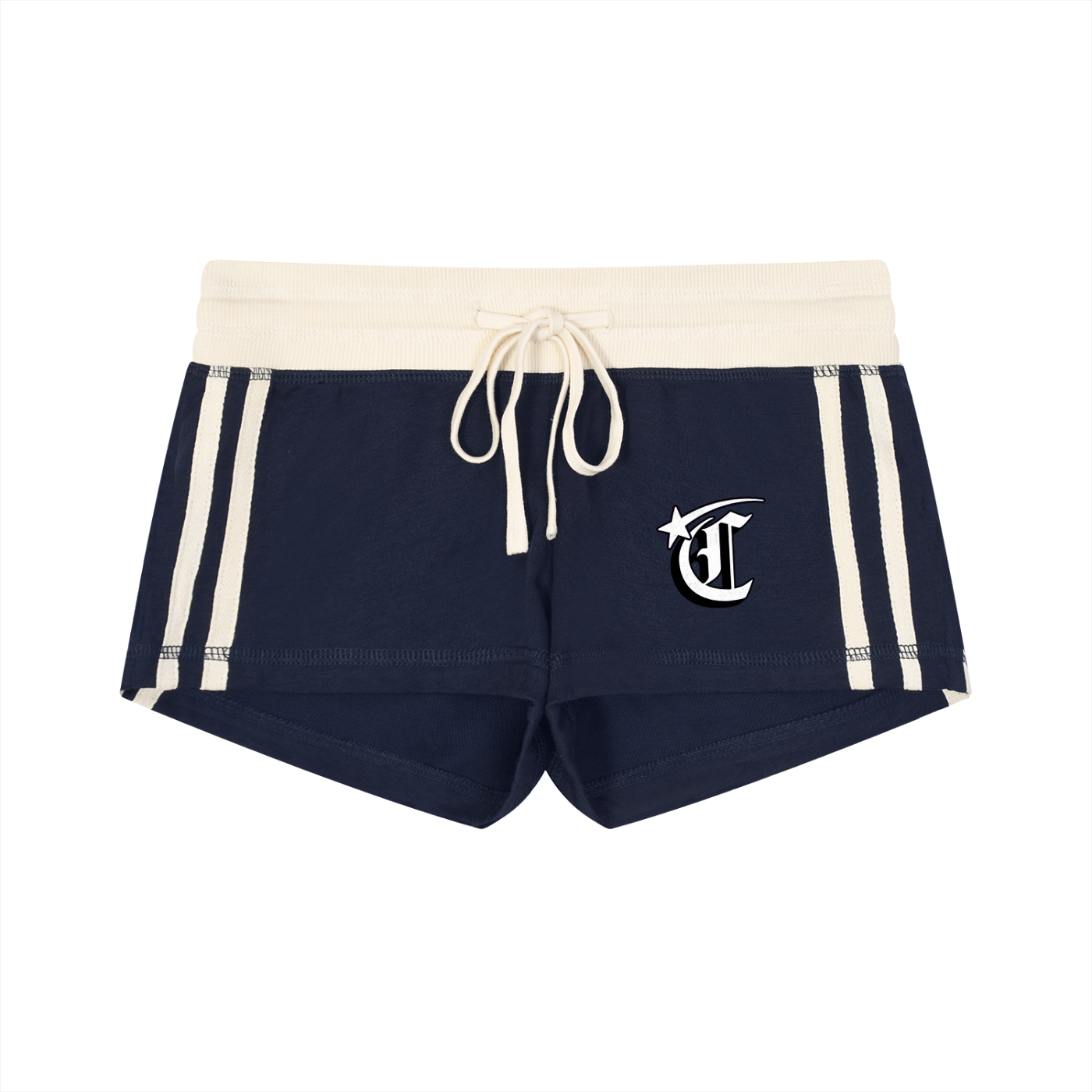 Concentrate Streetwear - Starry Sea - 220gsm Women's Cheeky Contrast Stripe Track Short Shorts