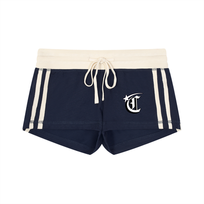 Concentrate Streetwear - Starry Sea - 220gsm Women's Cheeky Contrast Stripe Track Short Shorts