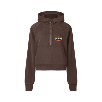 Concentrate Streetwear - The Real - 320gsm Cropped Half-Zip Hoodie