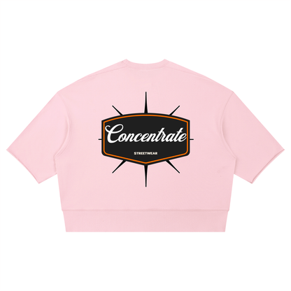 Concentrate Streetwear - 	Pure Emblem - 310gsm Unisex Mineral Wash Boxy Raw Edge T-Shirt