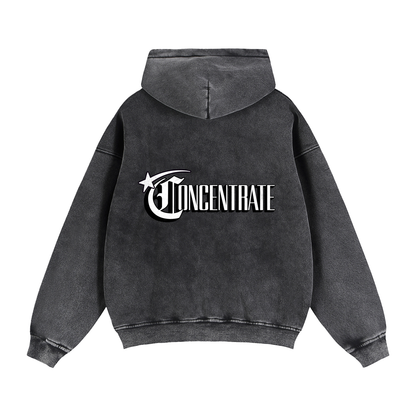 Concentrate Streetwear - Starry Sea - 355gm Zip-Through Boxy Fleece Hoodie