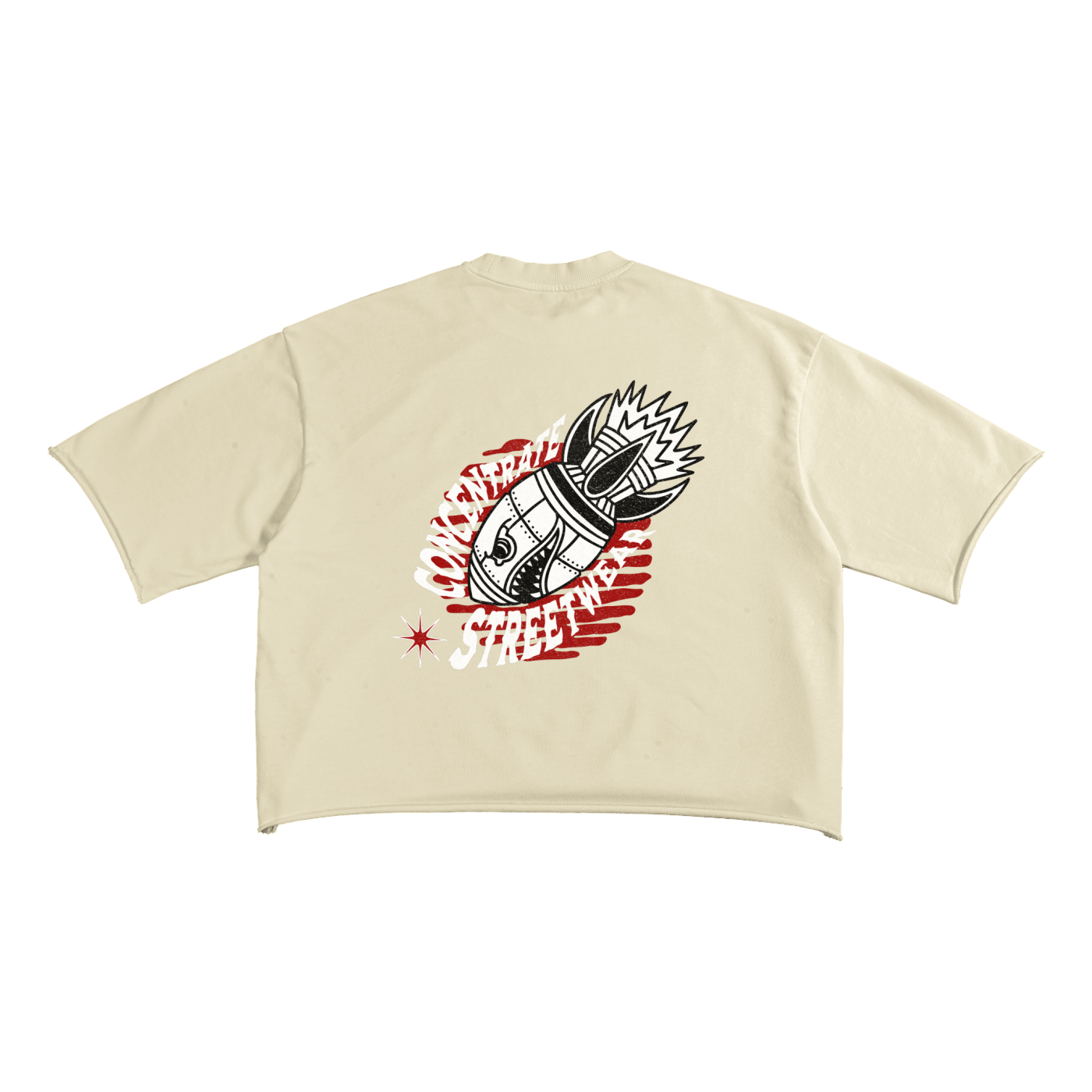Concentrate Streetwear - Anti Control - 270gsm French Terry Raw Edge T-Shirt