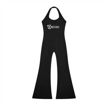 Concentrate Streetwear - Starry Sea -  Women’s Halter Flared Jumpsuit