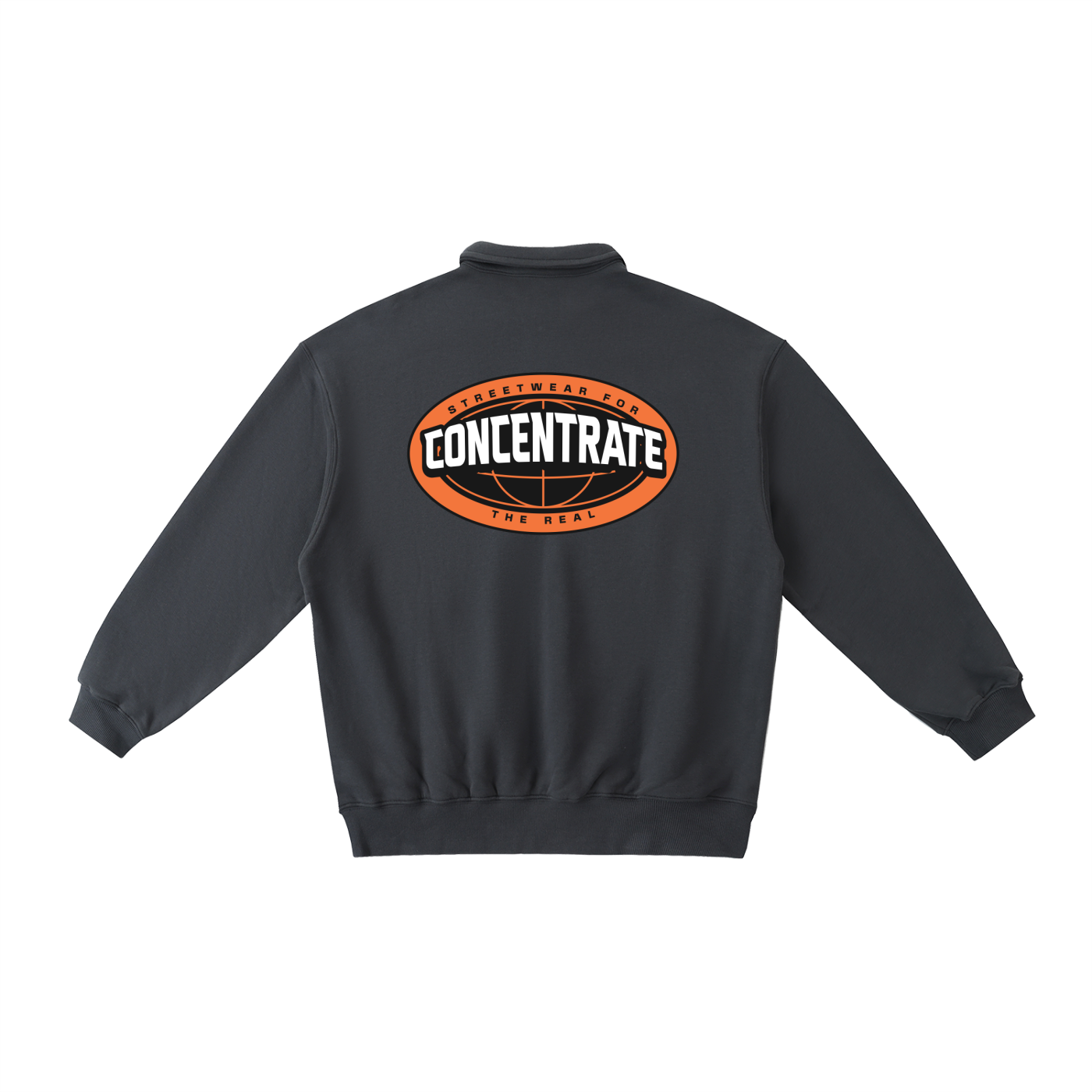 Concentrate StreetweThe Real - 380gsm Heavyweight Polo-Collar Sweatshirtar-