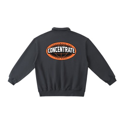Concentrate StreetweThe Real - 380gsm Heavyweight Polo-Collar Sweatshirtar-