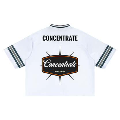 Concentrate Streetwear - 	Pure Emblem - 175gsm Unisex Boxy Striped Soccer Jersey
