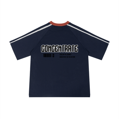 Concentrate Streetwear - Glory - 230gsm Unisex Color Block V-Neck T-Shirt