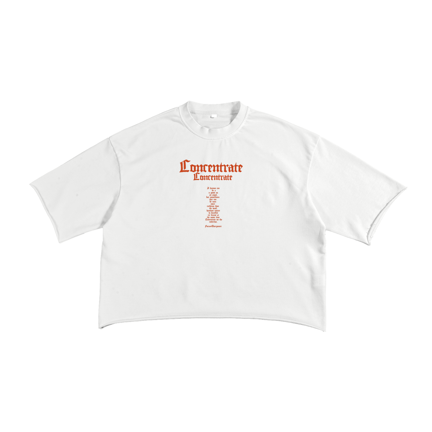 Concentrate Streetwear - The Prayer - 270gsm French Terry Raw Edge T-Shirt
