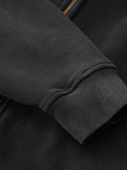 Concentrate Streetwear - Restricted-  355gsm Zip-Through Thick Boxy Hoodie/Jacket