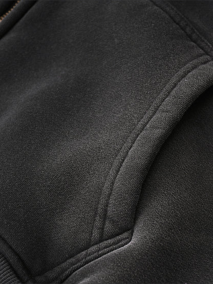Concentrate Streetwear - Restricted-  355gsm Zip-Through Thick Boxy Hoodie/Jacket