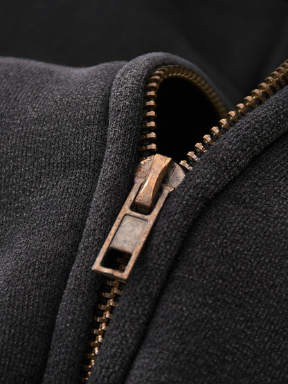 Concentrate Streetwear - Restricted-  355gsm Zip-Through Thick Boxy Hoodie/Jacket