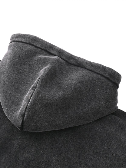 Concentrate Streetwear- The Real - 355gsm Zip-Through Thick Boxy Hoodie/Jacket