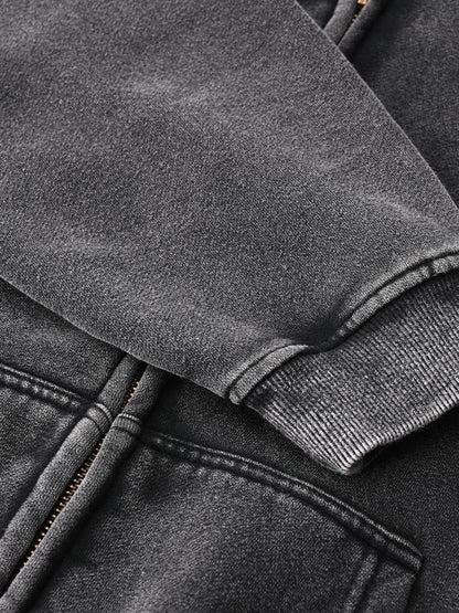Concentrate Streetwear - CCS - 355gsm Zip-Through Boxy Fleece Hoodie