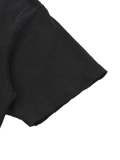 Concentrate Streetwear- CCS - 270gsm Snow Washed Raw Ripped-Hem T-Shirt