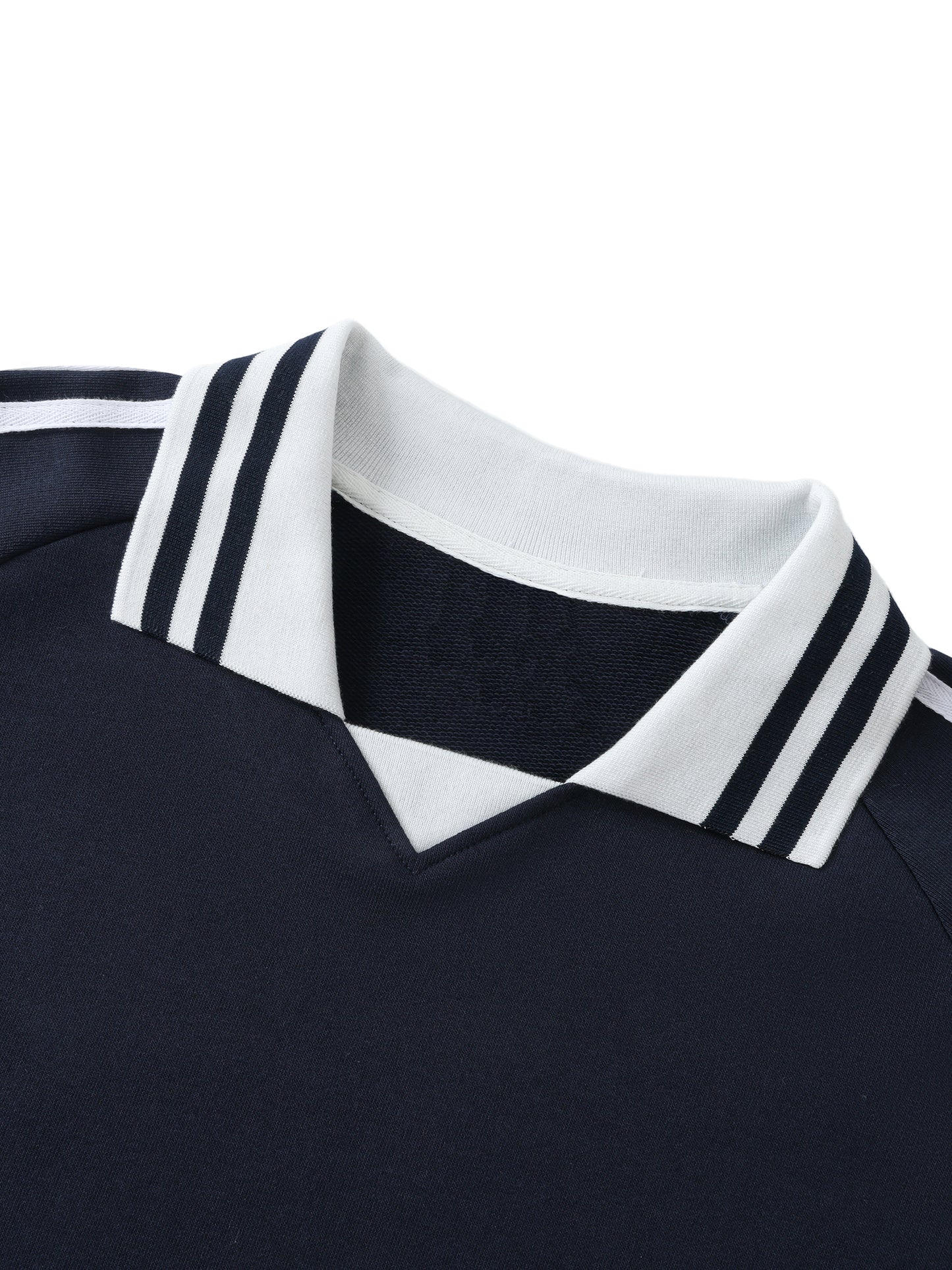 Concentrate Streetwear - The Real - 380gsm Striped Lapel Collar Sweatshirt