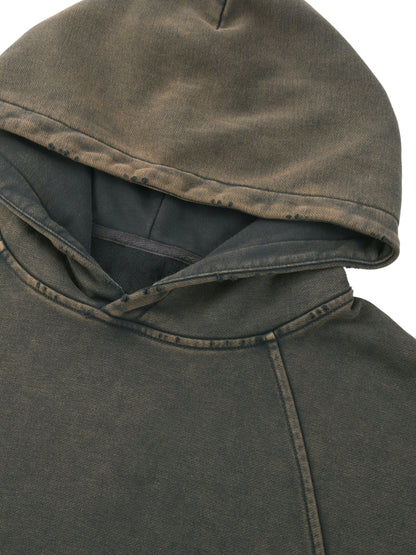 Concentrate Streetwear - CCS - 340gsm Vintage Washed Frayed-Hem Hoodie