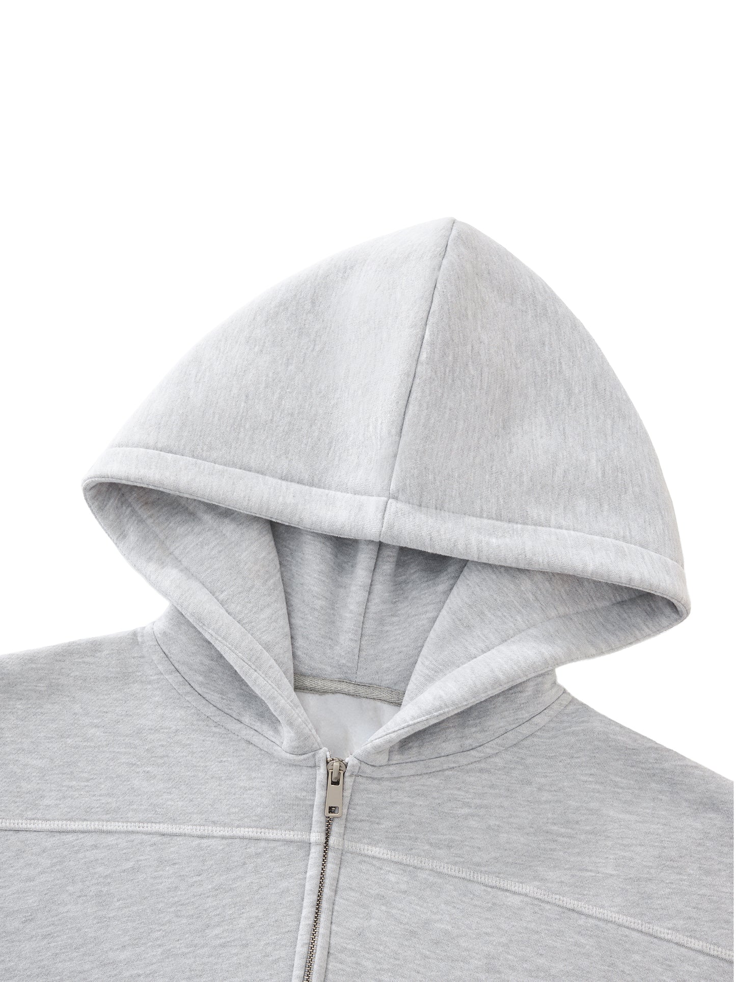 Concentrate Streetwear - CCS - 350gsm Contrast-Stitched Boxy Fleece Zip Hoodie