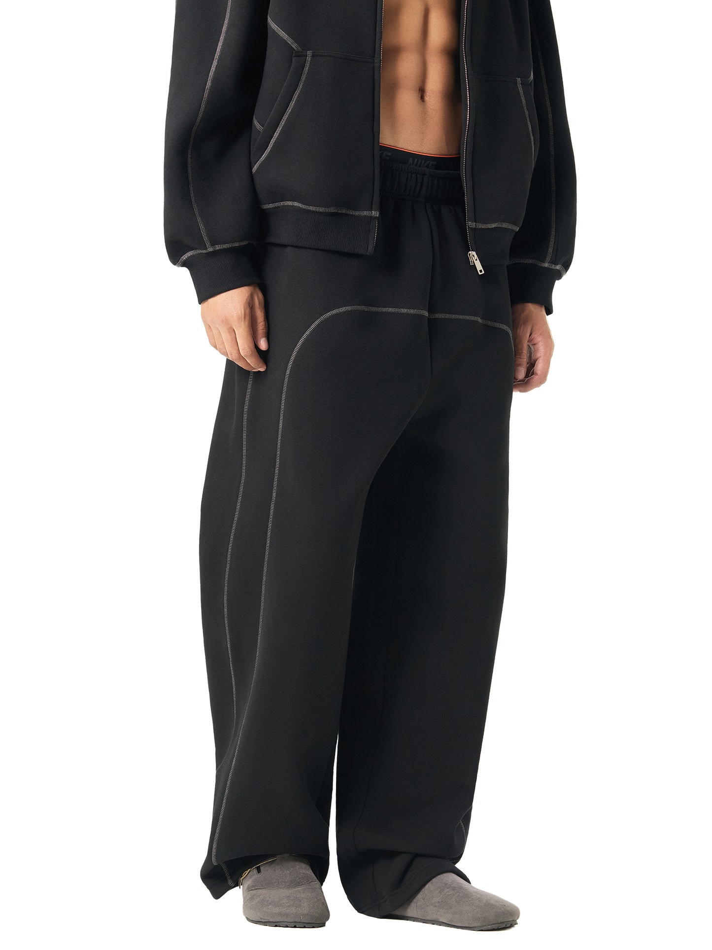 Concentrate Streetwear - CCS - 350gsm Contrast-Stitched Fleece Sweatpants