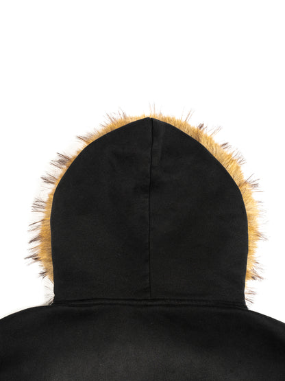 Concentrate Streetwear - CCS - 360gsm Sun Fade Boxy Detachable Fur Hoodie