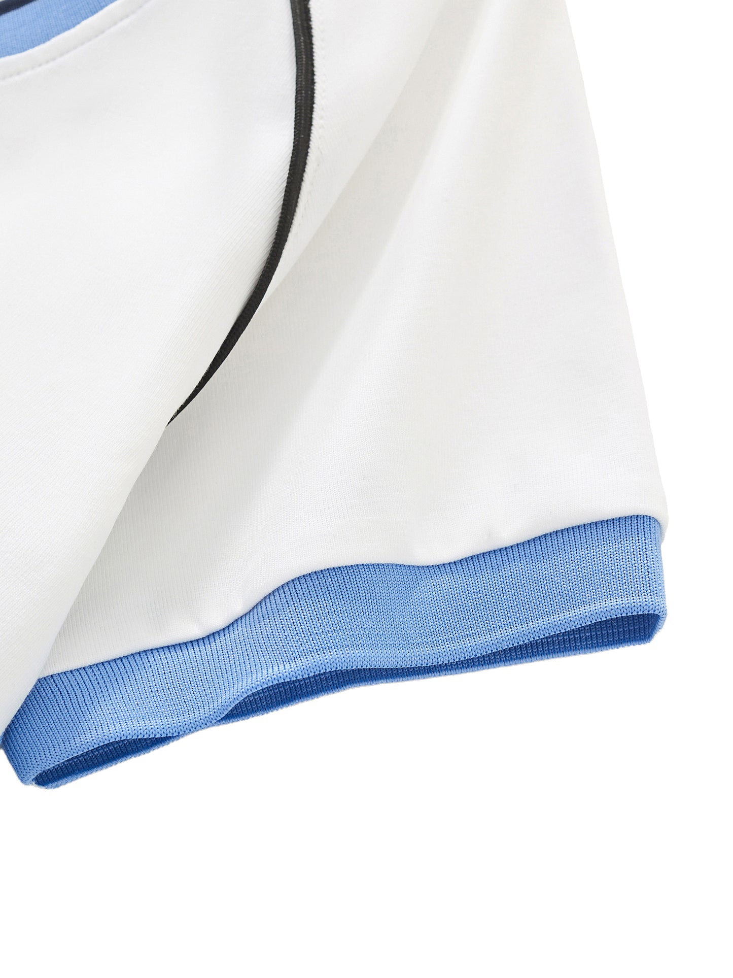 Concentrate Streetwear - Starry Sea - 260gsm Female Jersey Contrast Trim V-Neck Crop T-Shirt